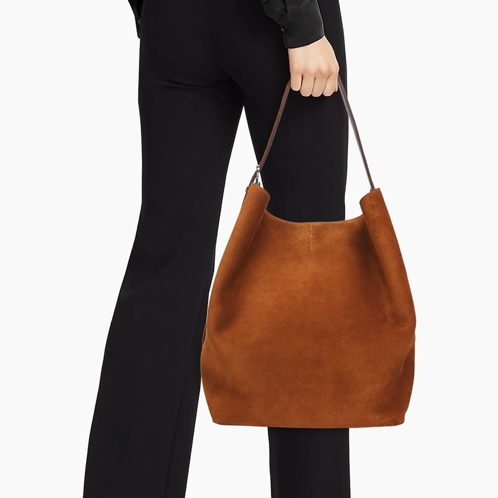 Toteme Large Suede Belted Tote Bag - Picture 3 of 5